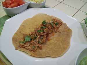 Slow Cooker Chicken Soft Tacos