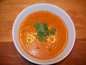 Roasted red pepper soup