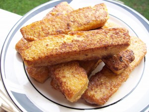 Pumpkin Polenta French "Toast" Sticks