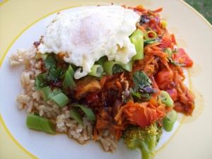 Vegetarian bibimbap recipe