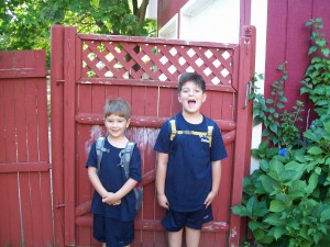 First day of school photo