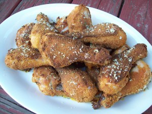 Oven Fried Chicken with Rosemary Lemon Salt