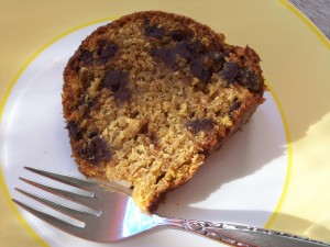 pumpkin chocolate chip cake