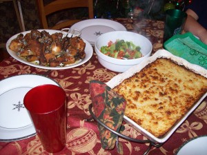 fried chicken and cheesy mash