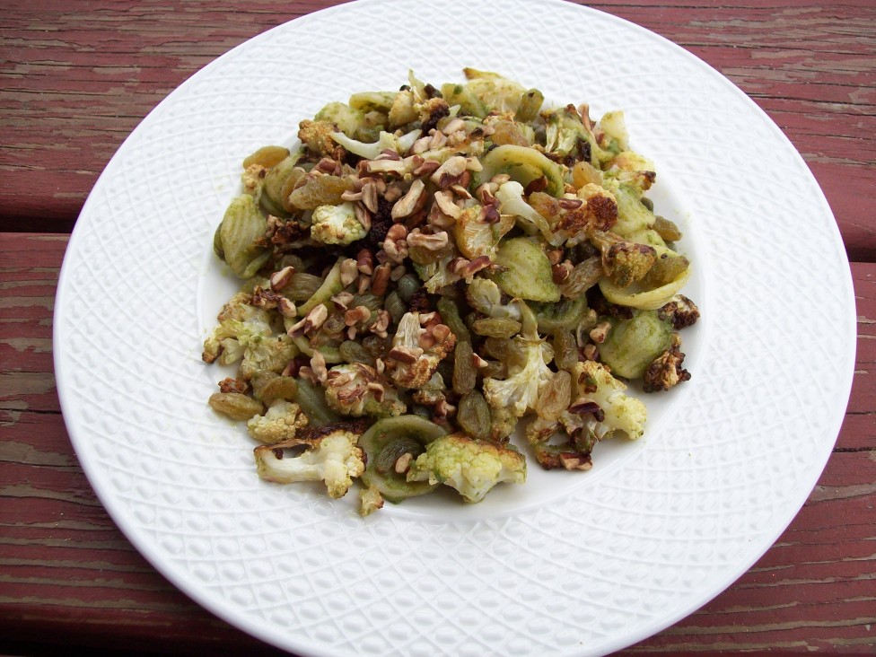 Orecchiette with Cauliflower and Pecan Pesto