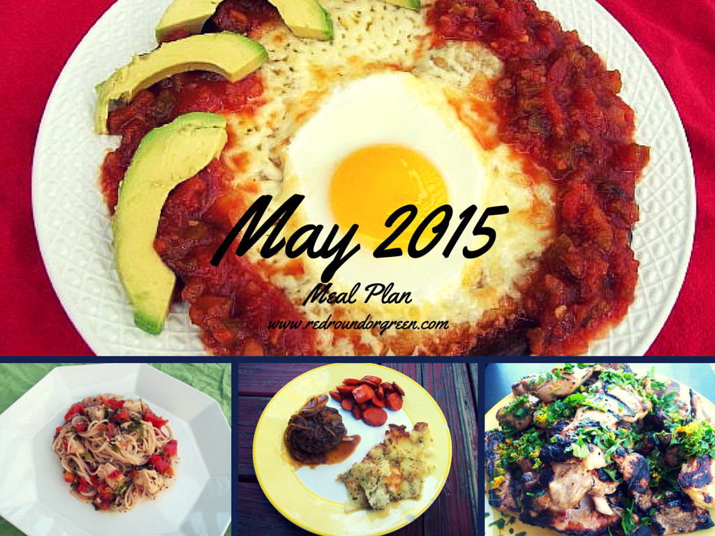 May 2015 Meal plan