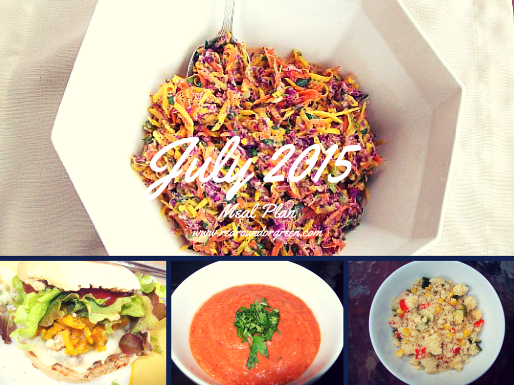 July 2015 Meal Plan