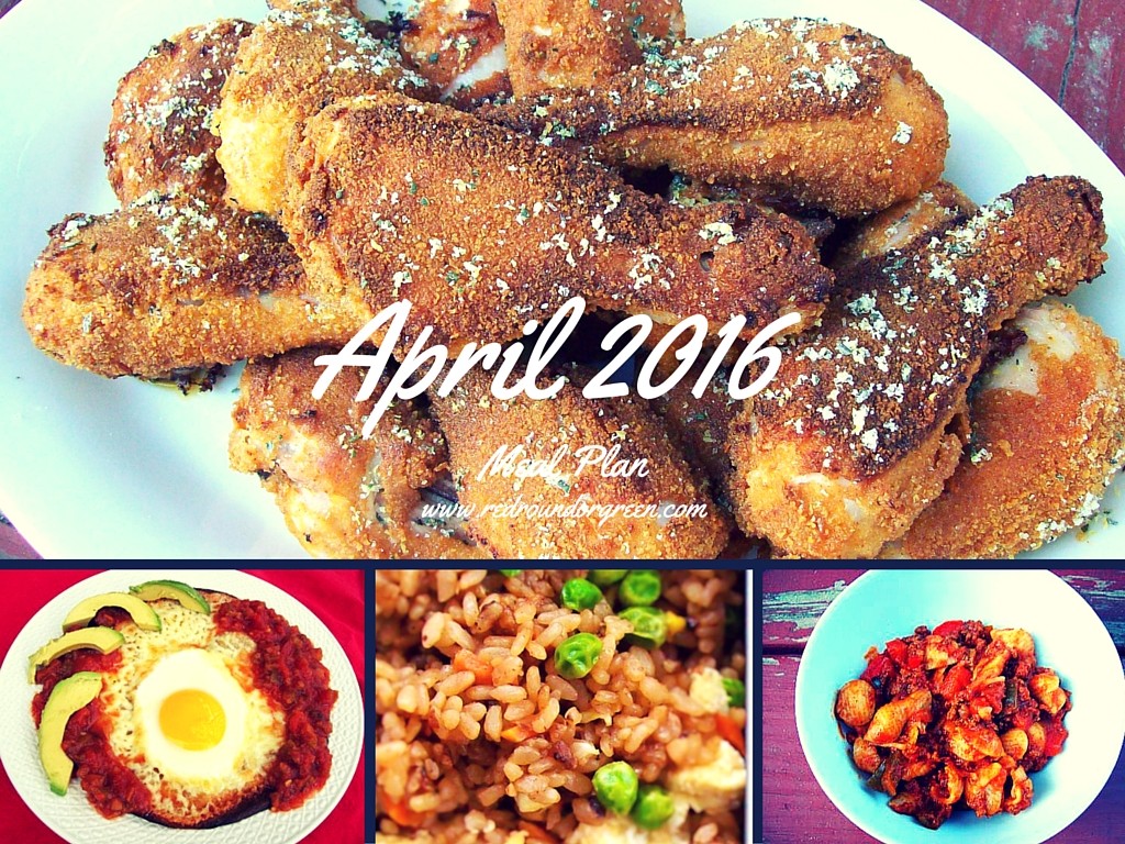 April 2016 Meal Plan