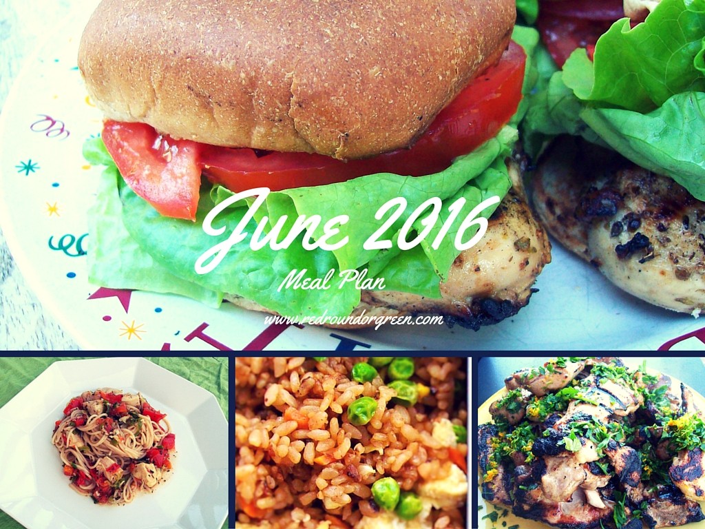 June 2016 meal Plan