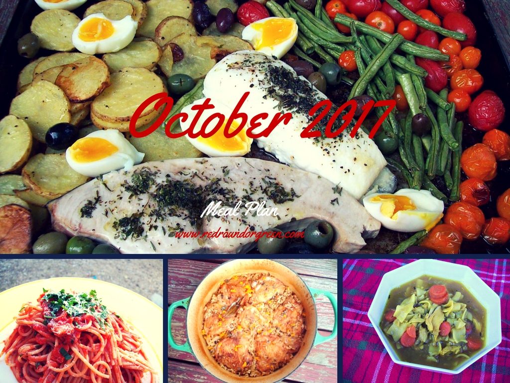 October 2017 Meal Plan