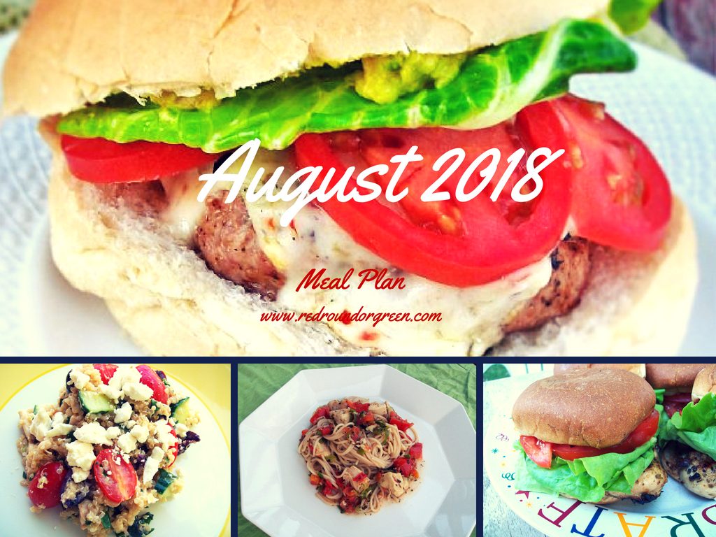 August 2018 Meal Plan