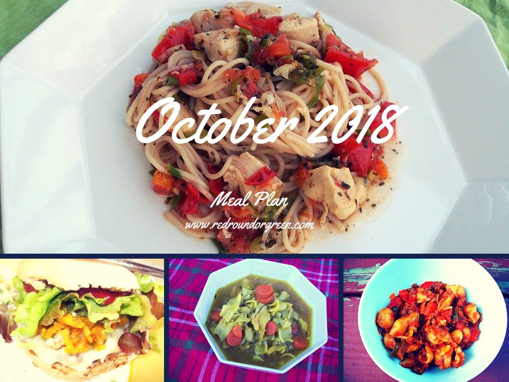 October 2018 Meal Plan