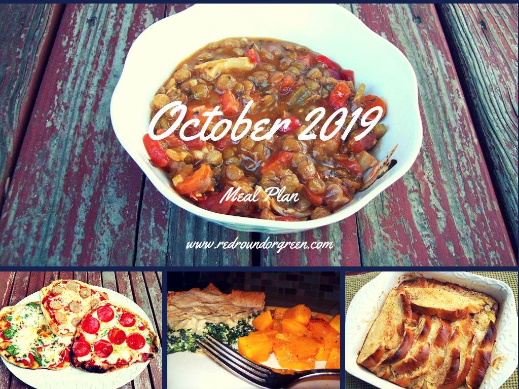 october 2019 meal plan