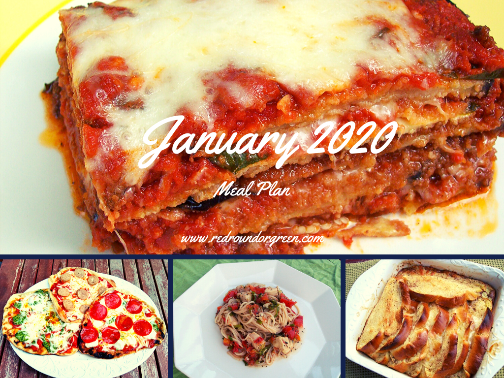 January 2020 Meal plan